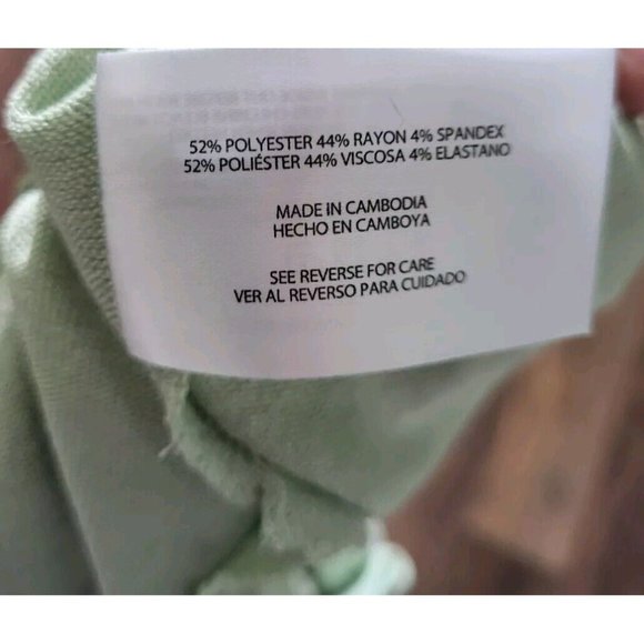 New Womens Orvis Mint Green V Neck Cap Sleeve Knit Top Sz S - Picture 5 of 5